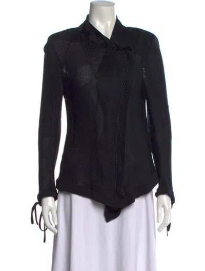 Pre-owned Ann Demeulemeester Long Sleeve Top In Black