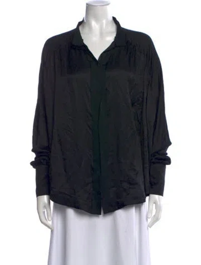 Pre-owned Ann Demeulemeester Long Sleeve Top In Black