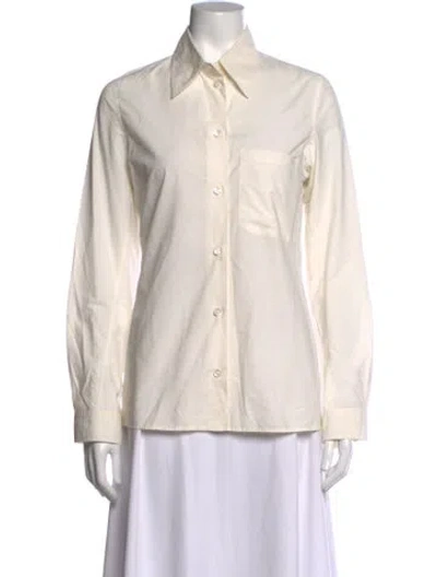 Pre-owned Ann Demeulemeester Long Sleeve Top In Neutrals