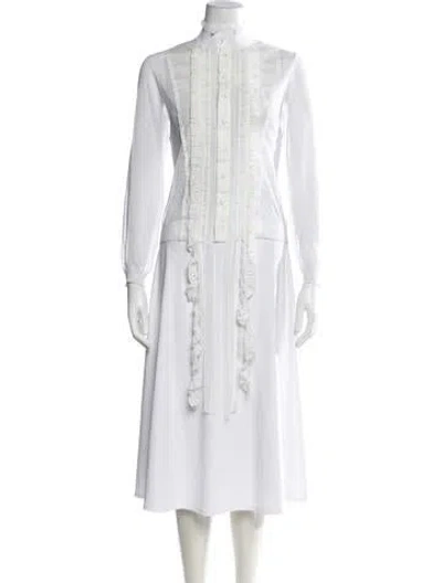 Pre-owned Ann Demeulemeester Long Sleeve Top In White