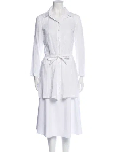 Pre-owned Ann Demeulemeester Long Sleeve Tunic In White