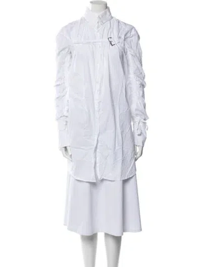 Pre-owned Ann Demeulemeester Long Sleeve Tunic In White