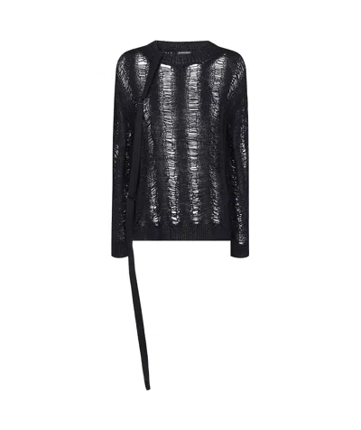 Ann Demeulemeester Long-sleeved Blouse In Black