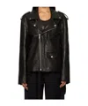 Ann Demeulemeester Black Anu Perfecto Leather Jacket In Black