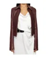 Ann Demeulemeester Long-sleeved Leather Jacket In White