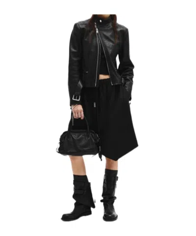 Ann Demeulemeester Long-sleeved Motorcycle Jacket In Black