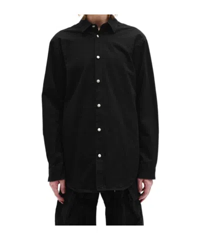 Ann Demeulemeester Long-sleeved Shirt In Black