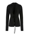 Ann Demeulemeester Black Cotton Linsey Blouse In Black
