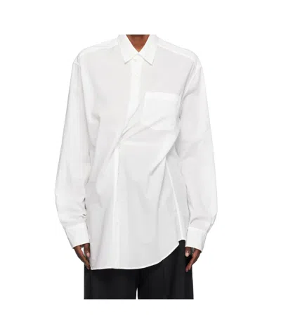 Ann Demeulemeester Long-sleeved Shirt In White