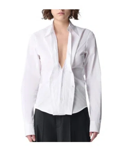 Ann Demeulemeester Long-sleeved Shirt In White