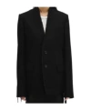 Ann Demeulemeester Long-sleeved Suit Coat In Black