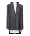 Ann Demeulemeester Long-sleeved Suit Coat In Black