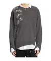 Ann Demeulemeester Long-sleeved Sweater In Gray