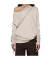 Ann Demeulemeester Beige Helle High-comfort Sweater In Nude