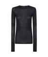 Ann Demeulemeester Women Fiene Slim Fit Long Sleeves T-shirt Viscose In Black