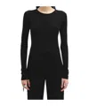 Ann Demeulemeester T-shirt With Round Neck And Long Sleeves In Black