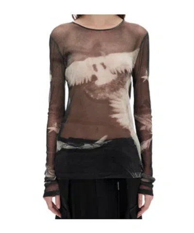 Ann Demeulemeester Long-sleeved T-shirt In Brown