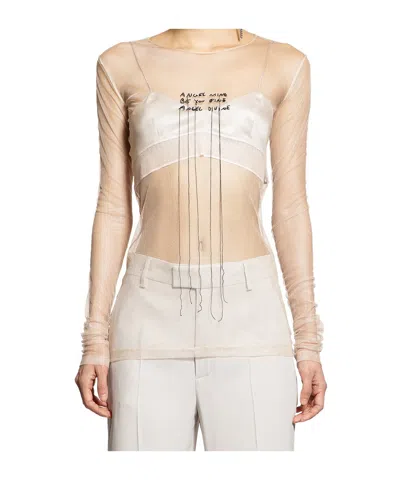Ann Demeulemeester Long-sleeved Tops In White