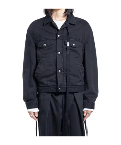 Ann Demeulemeester Long-sleeved Denim Jacket In Blue