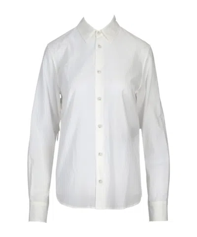 Ann Demeulemeester Long-sleeved Shirt In White