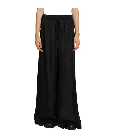 Ann Demeulemeester Loose-fitting Wide-leg Casual Pants In Black