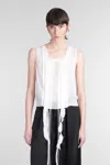 Ann Demeulemeester Lotta Topwear In White Cotton In White