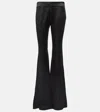 Ann Demeulemeester Low-rise Flared Pants In Black