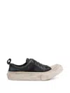 Ann Demeulemeester Distressed-finish Low-top Sneakers In Black