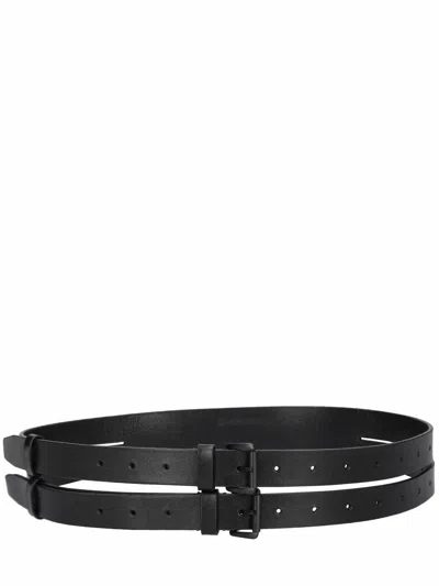 Ann Demeulemeester Mack Double Belt Black
