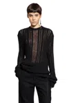 Ann Demeulemeester Maddie Irregular Rib Sweater In Black