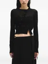 Ann Demeulemeester Magga Cropped Twisted Cardigan