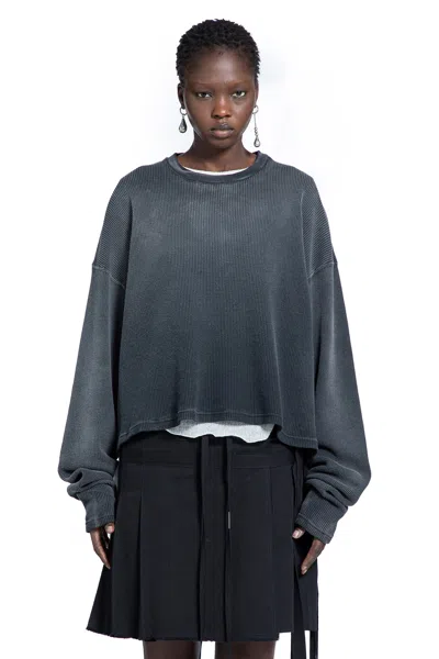 Ann Demeulemeester Maglietta A Maniche Lunghe Stampata Nikita In Blue