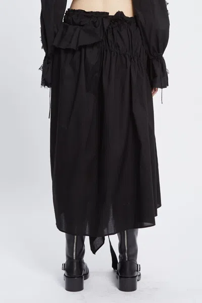 Ann Demeulemeester Maike Midi Ruffled Skirt In Black