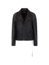 Ann Demeulemeester Malik Distressed-effect Leather Jacket In Black
