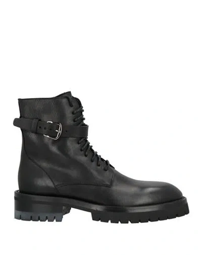 Ann Demeulemeester Man Ankle Boots Black Size 13 Leather