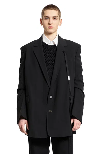 Ann Demeulemeester Man Black Blazers