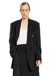 Ann Demeulemeester Man Black Blazers In Black