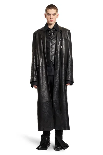 Ann Demeulemeester Man Black Coats