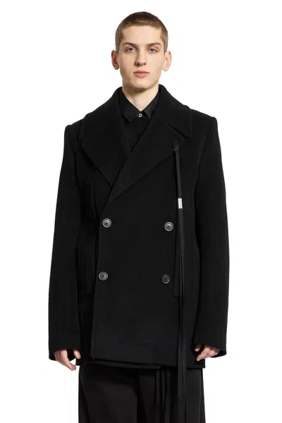Ann Demeulemeester Man Black Jackets