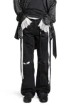 Ann Demeulemeester Man Black Jeans In Black
