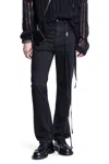 Ann Demeulemeester Man Black Jeans In Black