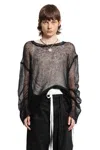 Ann Demeulemeester Man Black Knitwear In Black