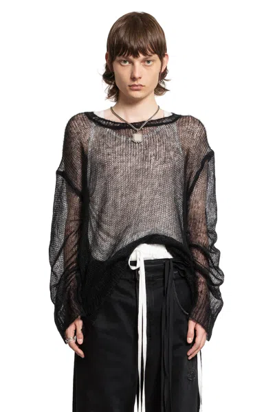 Ann Demeulemeester Man Black Knitwear