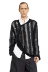 Ann Demeulemeester Balder Trapezoidal Stitch Oversized Sweater In Black