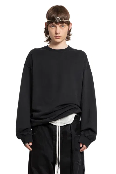 Ann Demeulemeester Man Black Sweatshirts