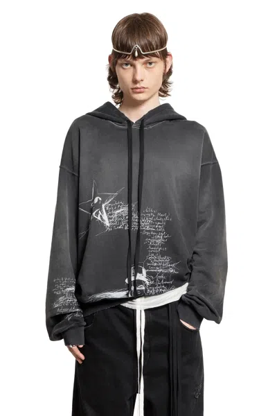 Ann Demeulemeester Man Black Sweatshirts