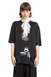 Ann Demeulemeester Man Black T-shirts & Tank Tops In Black
