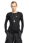 Ann Demeulemeester Man Black T-shirts & Tank Tops In Black