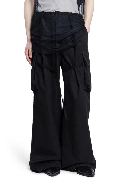 Ann Demeulemeester Man Black Trousers