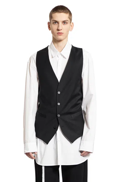Ann Demeulemeester Man Black Vests